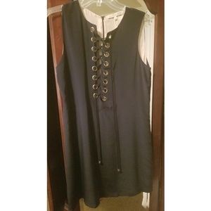 Dark blue Lavender  brown dress